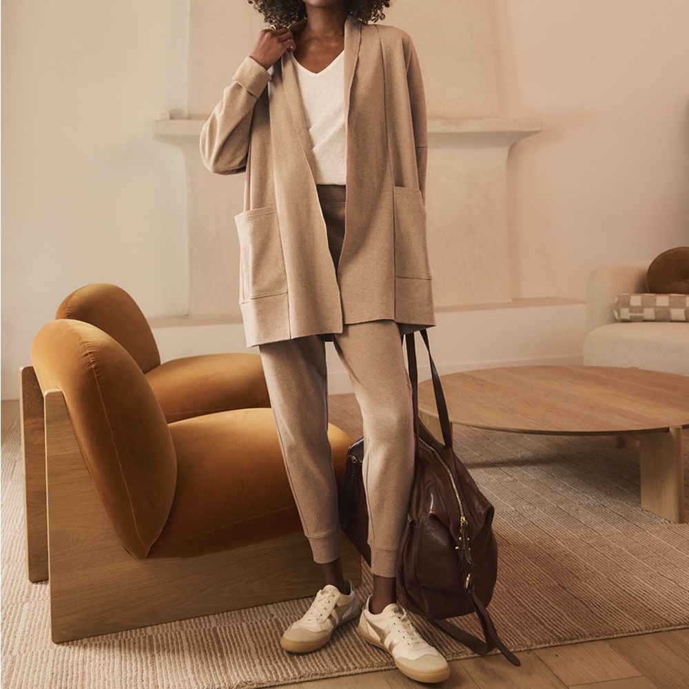 Pact Women's Cardigan in Warm Tan